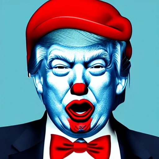 Image similar to donald trump as a clown