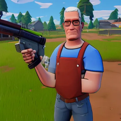 Image similar to Hank Hill in Fortnite