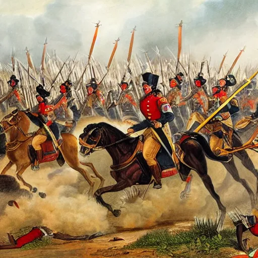 Image similar to ethiopian charge at the battle of waterloo