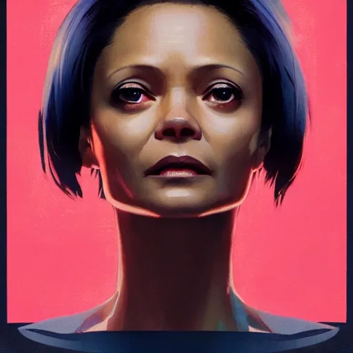 Image similar to thandie newton portrait as manga girl, realistic shaded perfect face, fine details. anime. realistic shaded lighting poster by ilya kuvshinov katsuhiro otomo ghost - in - the - shell, magali villeneuve, artgerm, jeremy lipkin and michael garmash and rob rey