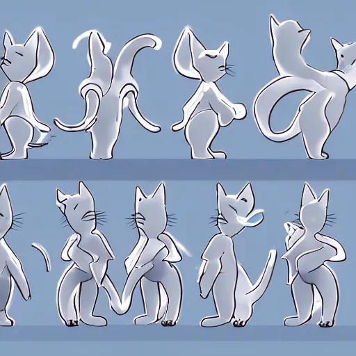 cat game character animation frames, Stable Diffusion