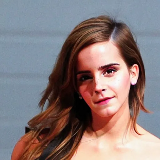 Image similar to Emma Watson and Kim Kardashian combined into one person