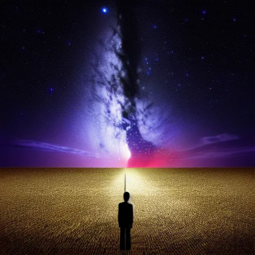 Image similar to about world in comfort parallel reality with unreal endless night sky