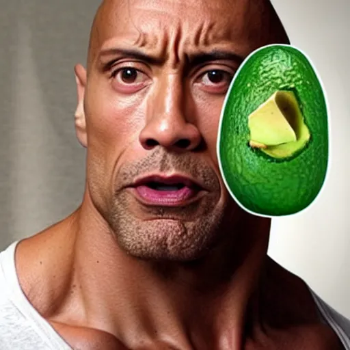 Image similar to the rock as an avocado