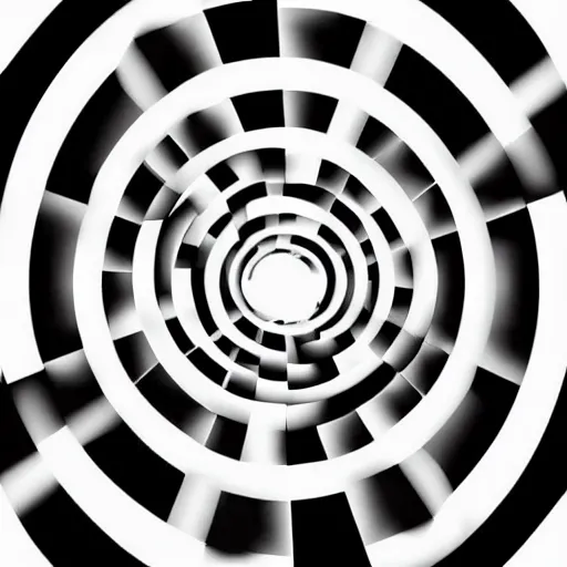 Prompt: optical illusion, circles, squares, lines, black and white, illusion, subliminal, secret shape, hidden shape, message, illusion, visuals, clear