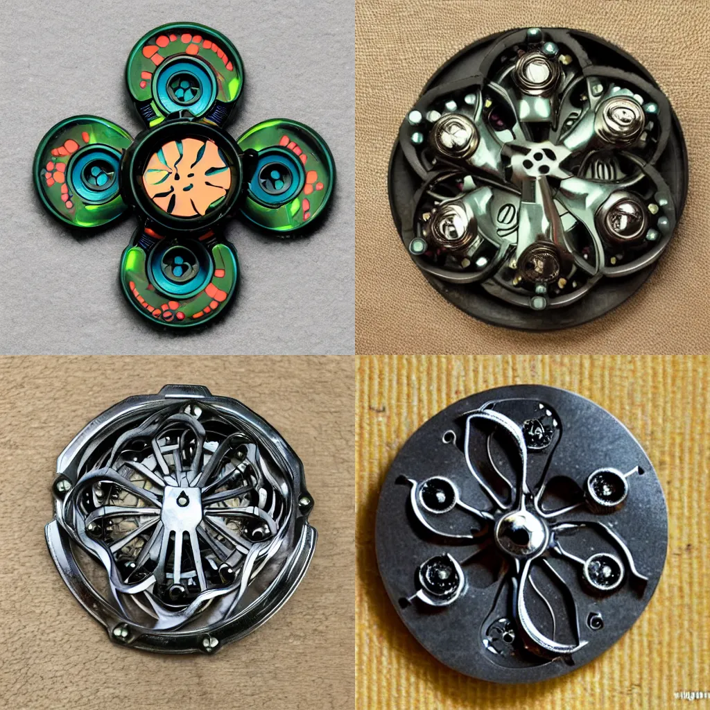 Prompt: Lovecraftian fidget spinner