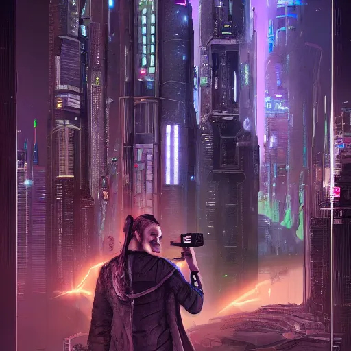 Image similar to Cyberpunk Hobbit