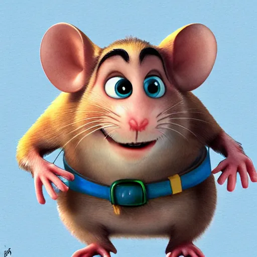 Image similar to cute rat pixar concept art