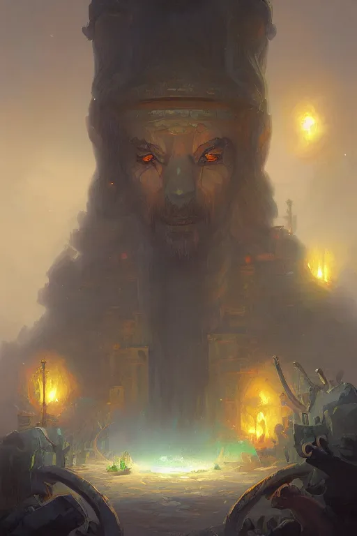 Prompt: The Face of a Fallen Artist Deity by Andreas Rocha