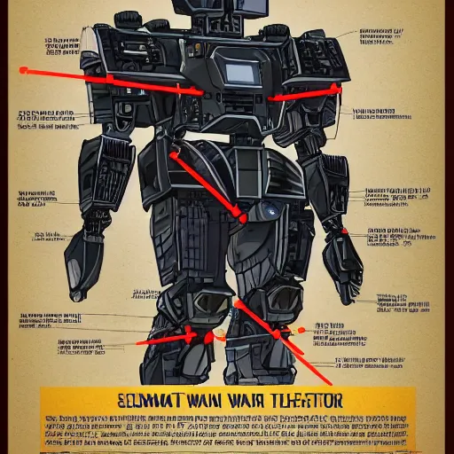 Image similar to schematic of a giant war machine