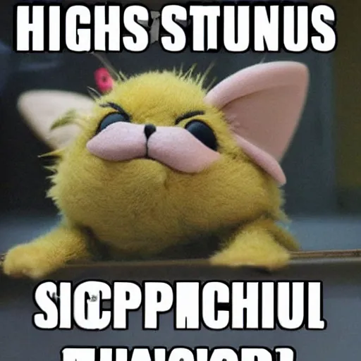 Image similar to stoned pichu, high, marijuana