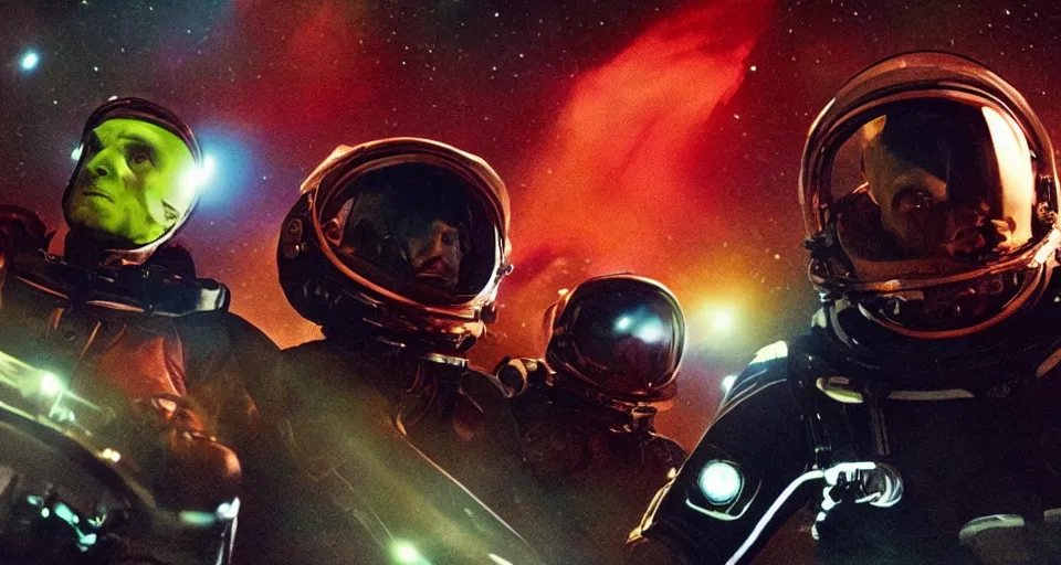 Prompt: film still of the Space Riders movie directed by Denis Villeneuve