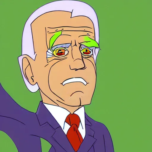 Image similar to cel - shaded image of joe biden as tingle from legend of zelda, studio ghibli animation cel by moebious