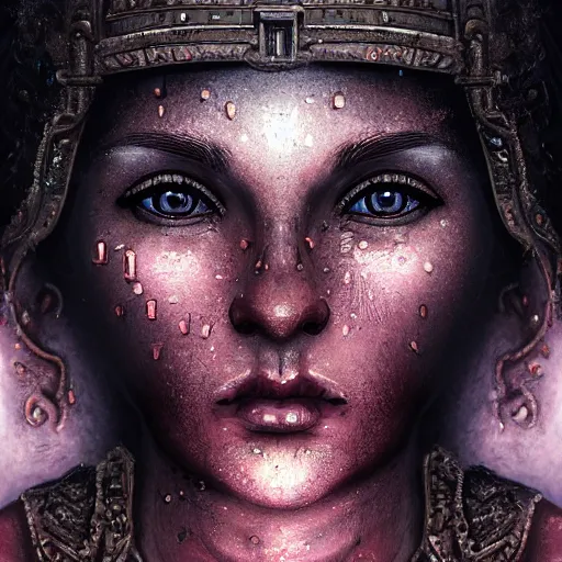 Prompt: Ancient city being destroyed by a flood,detailed face,detailed eyes,pink lips,upturned nose, digital art , highly detailed , high contrast, beautiful lighting, award winning , trending on art station, photorealistic, 8k