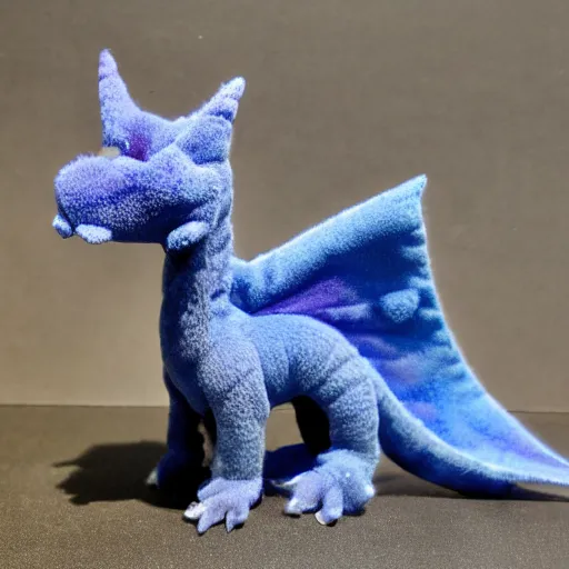 Image similar to fluffy baby indigo dragon ultrarealistic 1 5 0 mpx