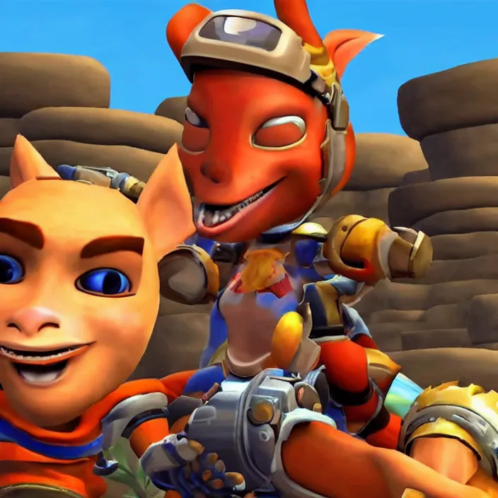 Image similar to elon musk in jak and daxter on the playstation 2