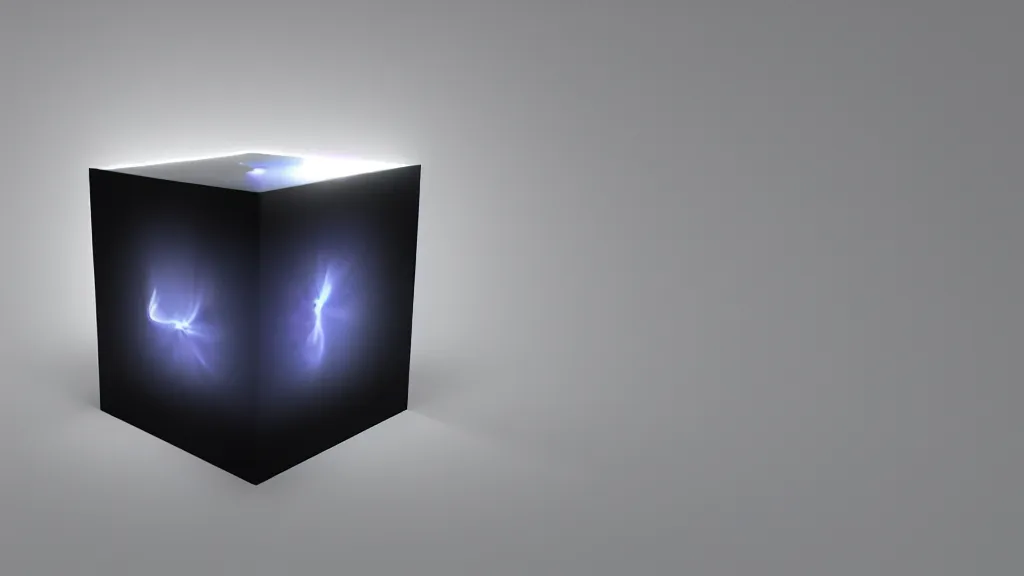 Image similar to a vapor plasma cube cube, 8 k, rim lighting, lumen global illumination, opaque, glowing