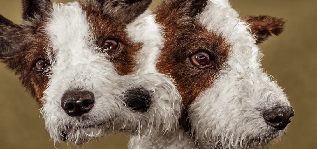 Prompt: portrait of an old fox terrier, award winning photograph