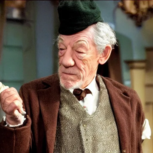 Prompt: Ian McKellen as Darby O’Gill in Darby O’Gill and the little people