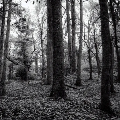 Image similar to light greyscale photograph of a forest