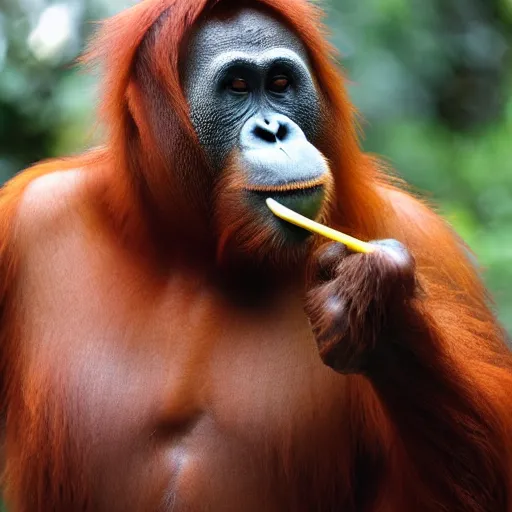 Image similar to orangutan smoking disposable vape