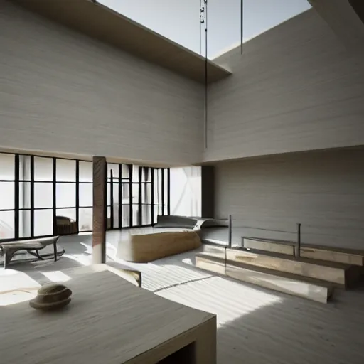 Prompt: kazuo shinohara architecture, house interior, realistic, high quality, cinematic