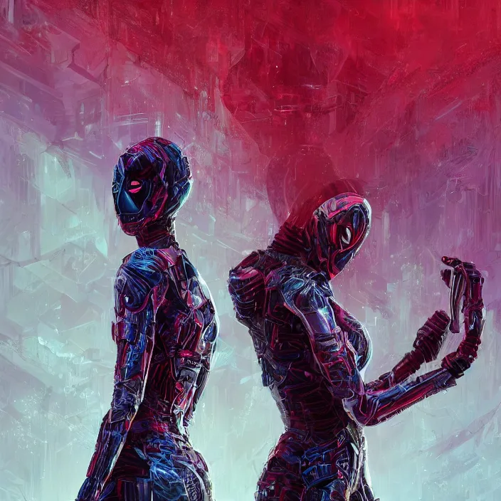 Image similar to charlize theron. intricate abstract. intricate artwork. by tooth wu, wlop, beeple, dan mumford. octane render, trending on artstation, greg rutkowski very coherent symmetrical artwork. cinematic, hyper realism, high detail, octane render, 8 k, iridescent accents. lady deadpool