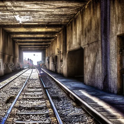 Image similar to poor people life under railway bridge, hyper realistic, best on adobe stock, 3 5 mm lens by steve mccury