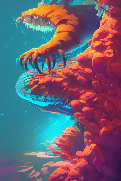 Image similar to creature animal sushi cristal very big eye roots cactus elemental flush of force nature micro world fluo fishscale, behance hd by jesper ejsing, by rhads, makoto shinkai and lois van baarle, ilya kuvshinov, rossdraws global illumination