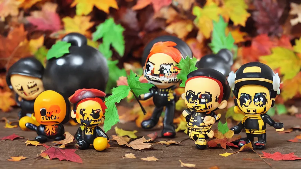 Image similar to 1 6 - bit grim collectible vinyl miniature toy autumn