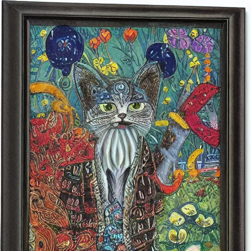 Image similar to miles tails prower as imagined by louis wain