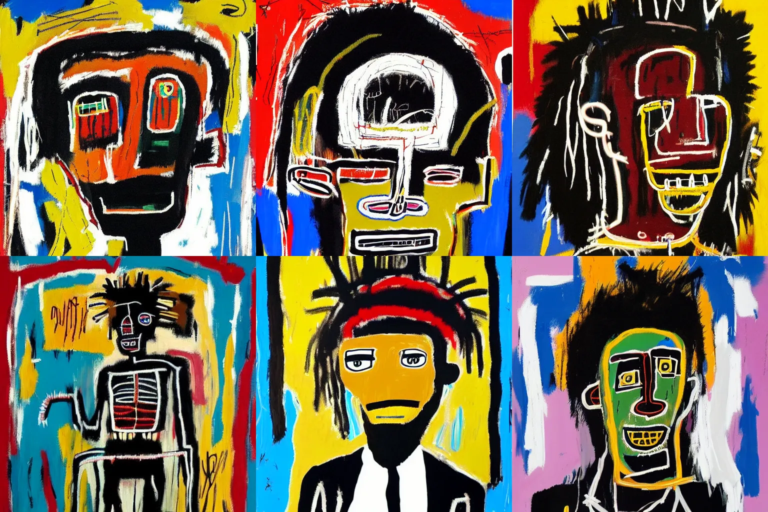 Prompt: extremely highly detailed hi-res majestic painting of an black strong african man by jean-michel basquiat