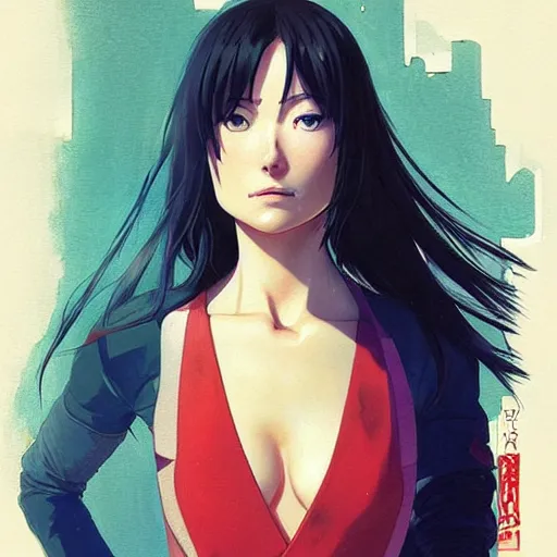 Prompt: olivia wilde, very very anime!!!, fine - face, realistic shaded perfect face, fine details. anime. realistic shaded lighting poster by ilya kuvshinov katsuhiro otomo ghost - in - the - shell, magali villeneuve, artgerm, jeremy lipkin and michael garmash and rob rey