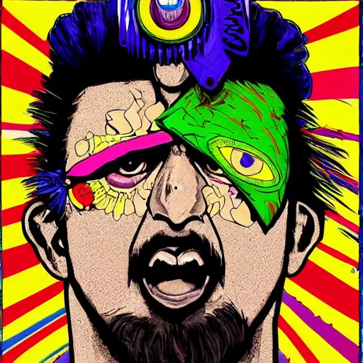 Image similar to taliban punk and rock and roll. pop art style images. symmetrical anatomy. ornate. without duplication of images. digital painting. confident posse. concept art. beautiful detailed. artstation.. sharp focus. ilustration art by diego fazio and mel ramos and peter blake and ed ruscha and peter max and takashi murakami