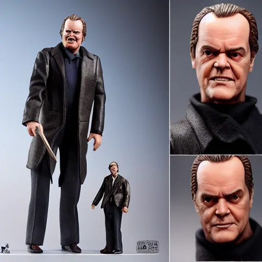 Prompt: Jack Nicholson action figure by Hot Toys.