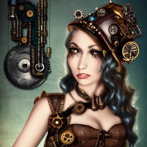 Prompt: steampunk girl