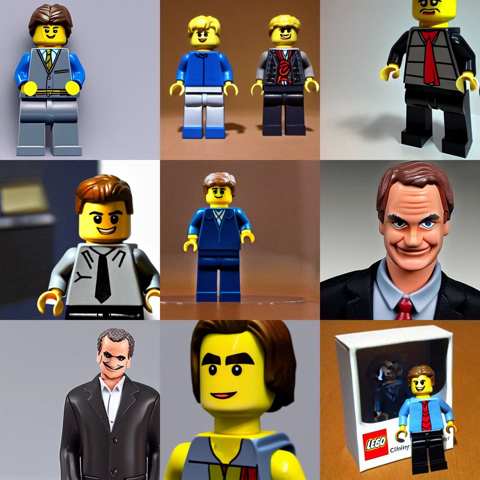 Prompt: christian philosopher william lane craig modeled as a lego figurine