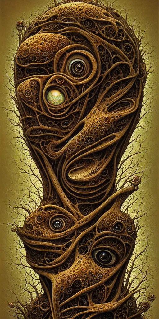 Prompt: endless eons of time's essence stripped away by neglect and decay. naoto hattori, oil on canvas