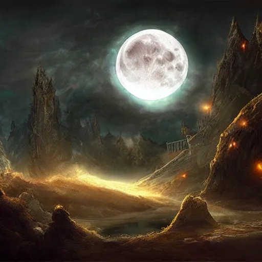 Prompt: moonlight sun pillar magic spell, night, epic fantasy style art, fantasy epic digital art, epic fantasy card game art