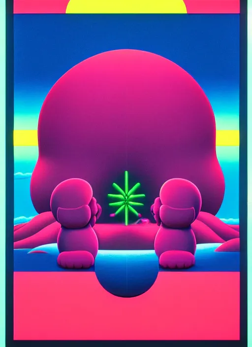 Prompt: trap cover by shusei nagaoka, kaws, david rudnick, airbrush on canvas, pastell colours, cell shaded, 8 k