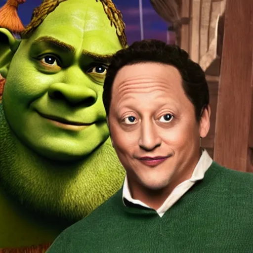 Prompt: Rob Schneider playing Shrek