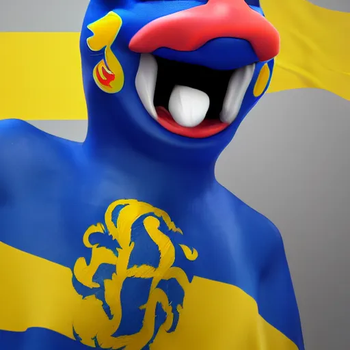 Image similar to the mascot of ukraine, ultra hd, 8 k, ultra realistic, trending on artstation