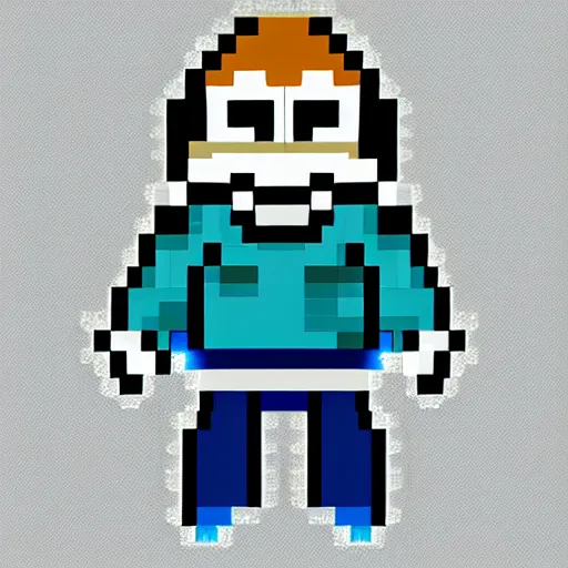 Pixel art of sans from undertale