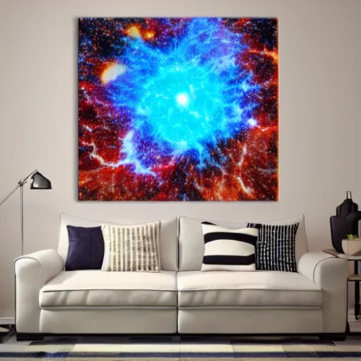 Prompt: supernova in my living room