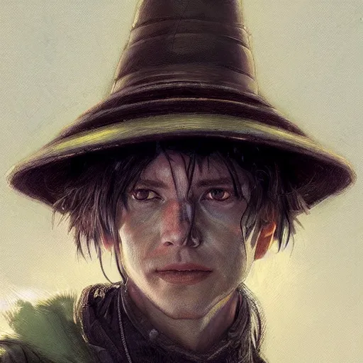 Prompt: snufkin as a realistic scifi cyberpunk character, closeup portrait art by donato giancola and greg rutkowski, vintage retro scifi, realistic face, digital art, trending on artstation, symmetry!!!