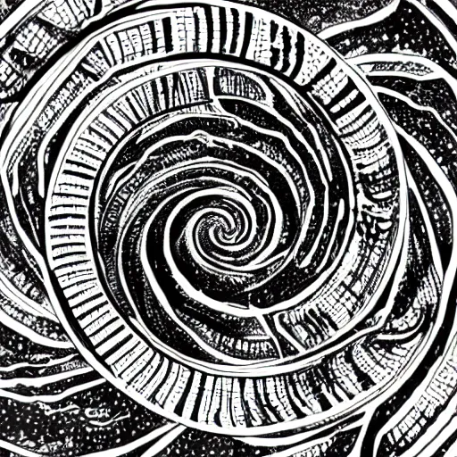 Image similar to black and white illustration spiral galaxy