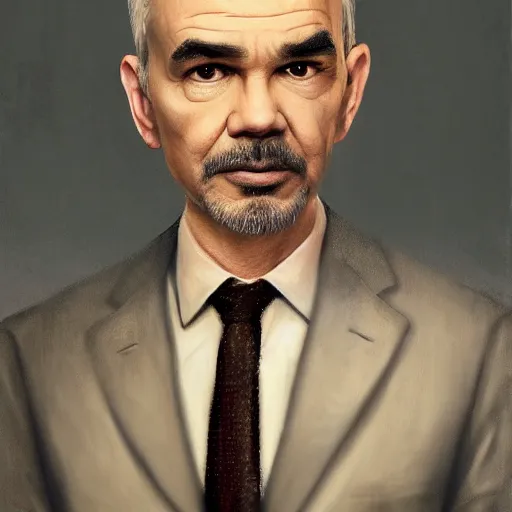 Prompt: hyperrealistic mixed media image of a billy bob thornton president of the united states, stunning 3 d render inspired art by istvan sandorfi and greg rutkowski, perfect facial symmetry, realistic, highly detailed attributes and atmosphere, dim volumetric cinematic lighting, 8 k octane extremely hyper - detailed render, post - processing, masterpiece,