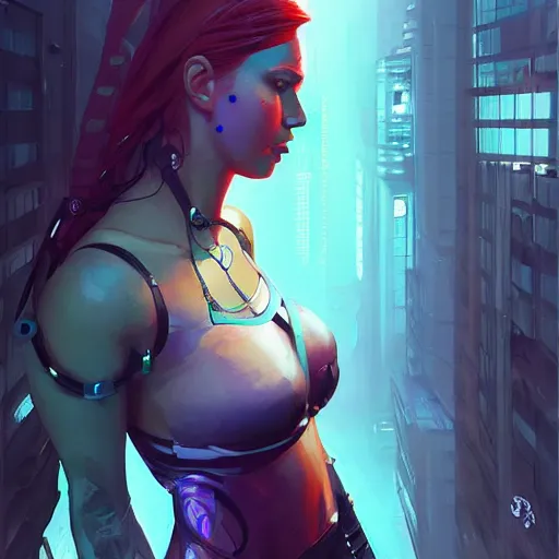 Image similar to cyberpunk goddess female, art gta 5 cover, official fanart behance hd artstation by jesper ejsing, by rhads, makoto shinkai and lois van baarle, ilya kuvshinov, ossdraws