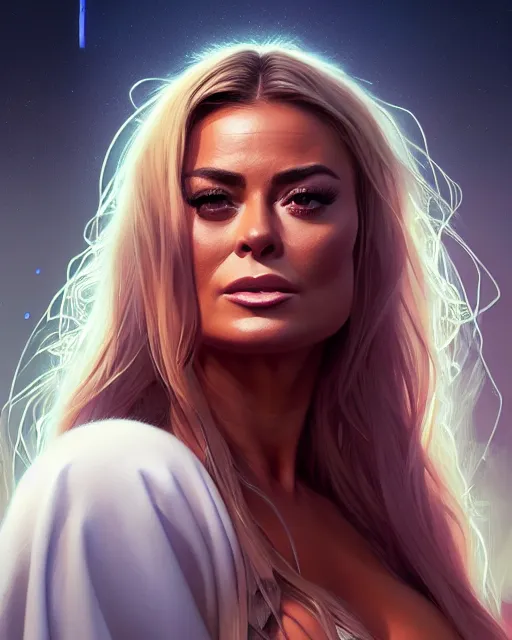 Prompt: highly detailed vfx portrait of, carmen electra by stephen bliss, chalk, unrealengine, greg rutkowski, loish, rhads, beeple, chalk, makoto shinkai and lois van baarle, ilya kuvshinov, rossdraws, tom bagshaw, basil gogos