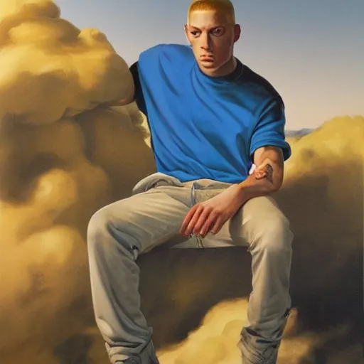 Prompt: Eminem by boris vallejo